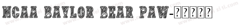 NCAA Baylor Bear Paw字体转换